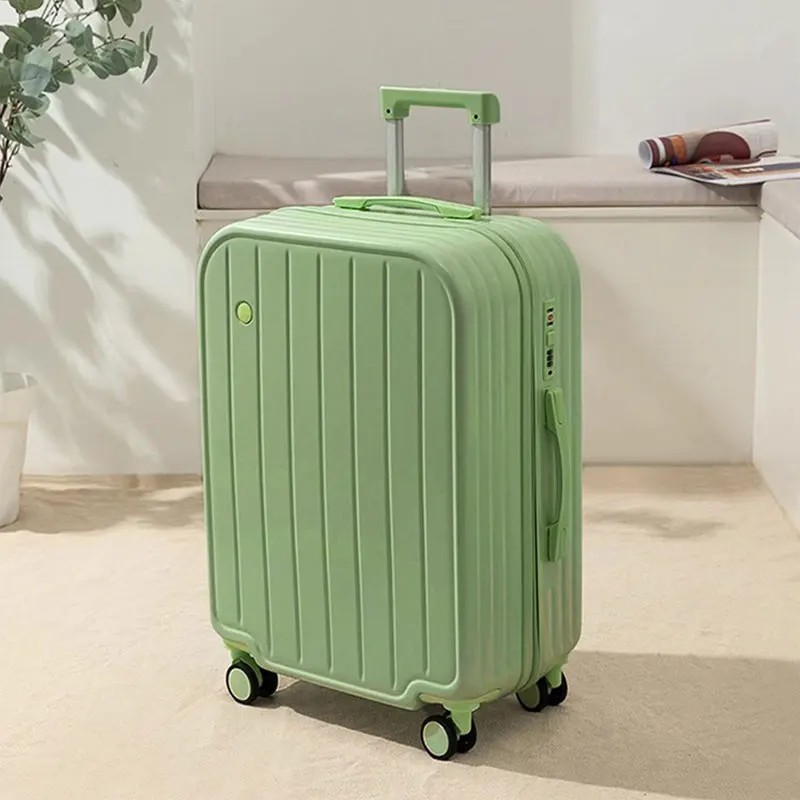 Lightweight New Carry on Suitcase Mute Universal Wheel Rolling Luggage Travel Suitcase with Cup Holder Trolley Case 20 Inch