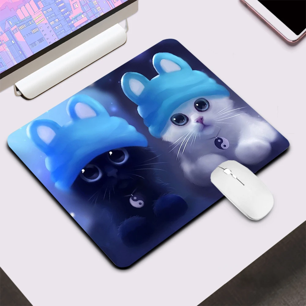 Cartoon Cute Cat Small Gaming Mouse Pad Computer Office Mousepad Keyboard Pad Desk Mat PC Gamer Mouse Mat XXL Laptop Mausepad