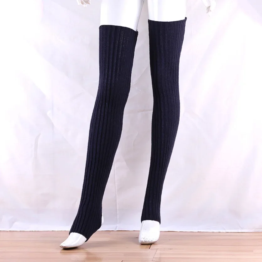 

Womens Leg Warmers Winter Warm Ankle Stretch Knitted Thigh High Over Knee Long Socks Ladies Boot Sock Gaiter Female Stockings