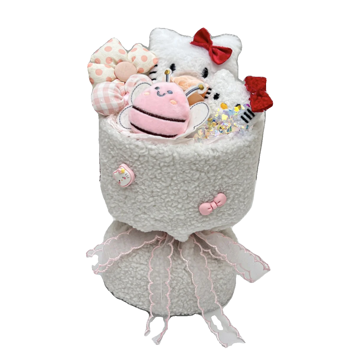 Sanrio Hello Kitty Bouquet Cute Cartoon New Doll Flower Cinnamoroll Kuromi My Melody Toys Flower Girl Child Holiday Gifts