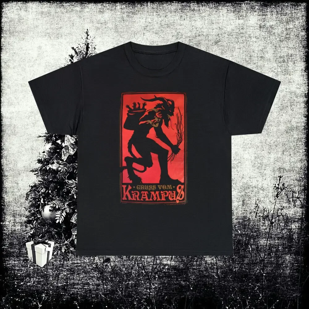 Greetings from Krampus Gruss Vom Krampus XMAS Holiday 2023 Unisex Cotton Tee  Tees Y2K tops Unisex Summer Short Sleeve