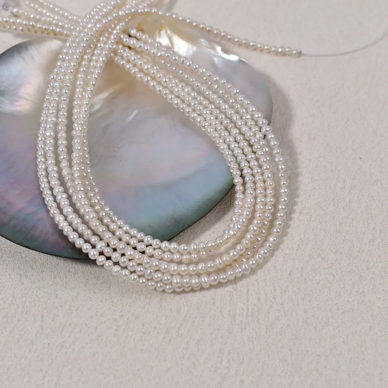 

36cm Long Cost-Effective Freshwater Pearl Loose Beads Necklace Bracelet Semi-Finished Material One-Piece Dropshipping Source