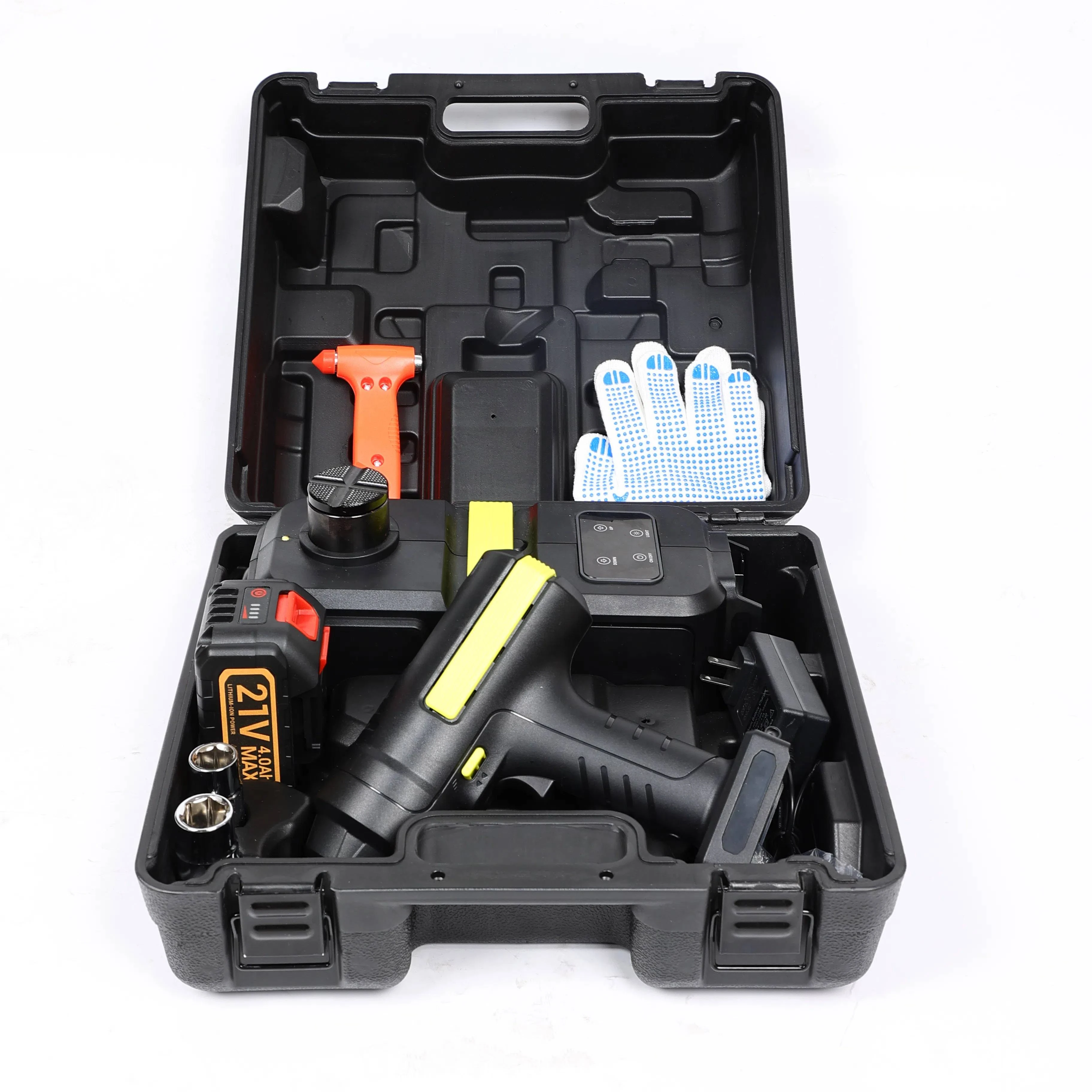 5t Cordless Car Jacks Lithium Battery Jack Wrench Set Hydraulic Jack Kit No Electrical Socket Needed