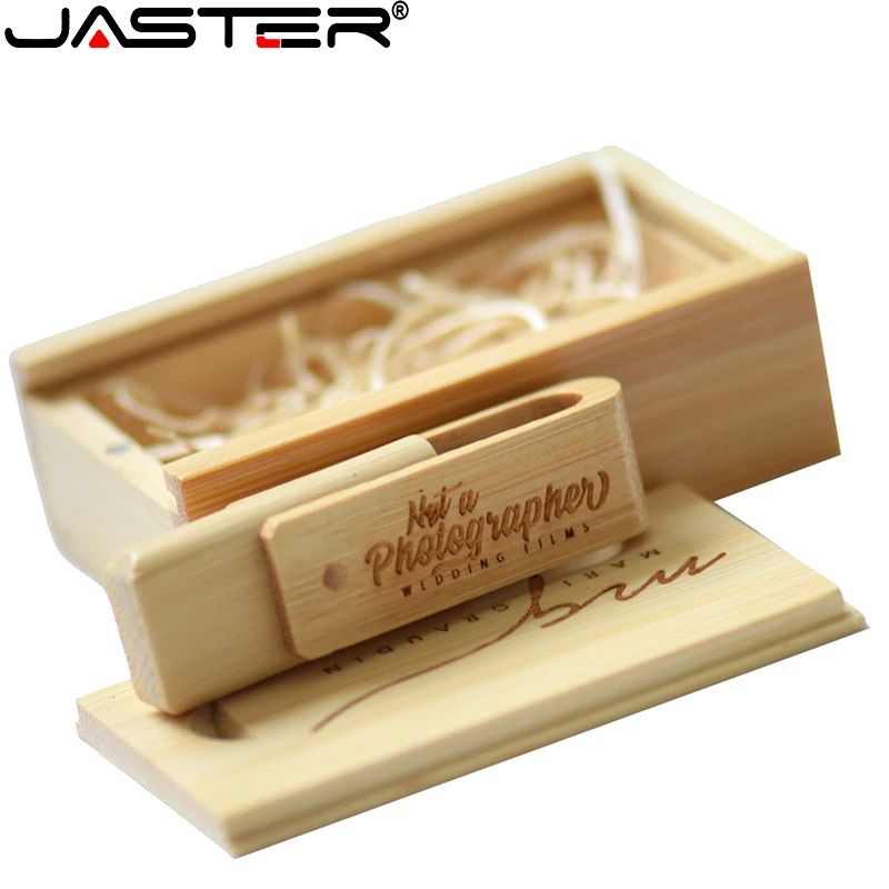 

JASTER Natural Wood USB 2.0 360 Rotating USB Flash Drive Pen Drive 16GB 32GB 64GB 128GB 256GB Memory Stick Free Custom LOGO