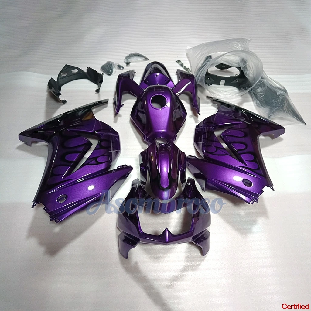 Fit for Ninja 250 EX250 08-12 ZX250 2008 2009 2010 2011 2012 Motorcycle Fairing Injection Bodywork Purple flame