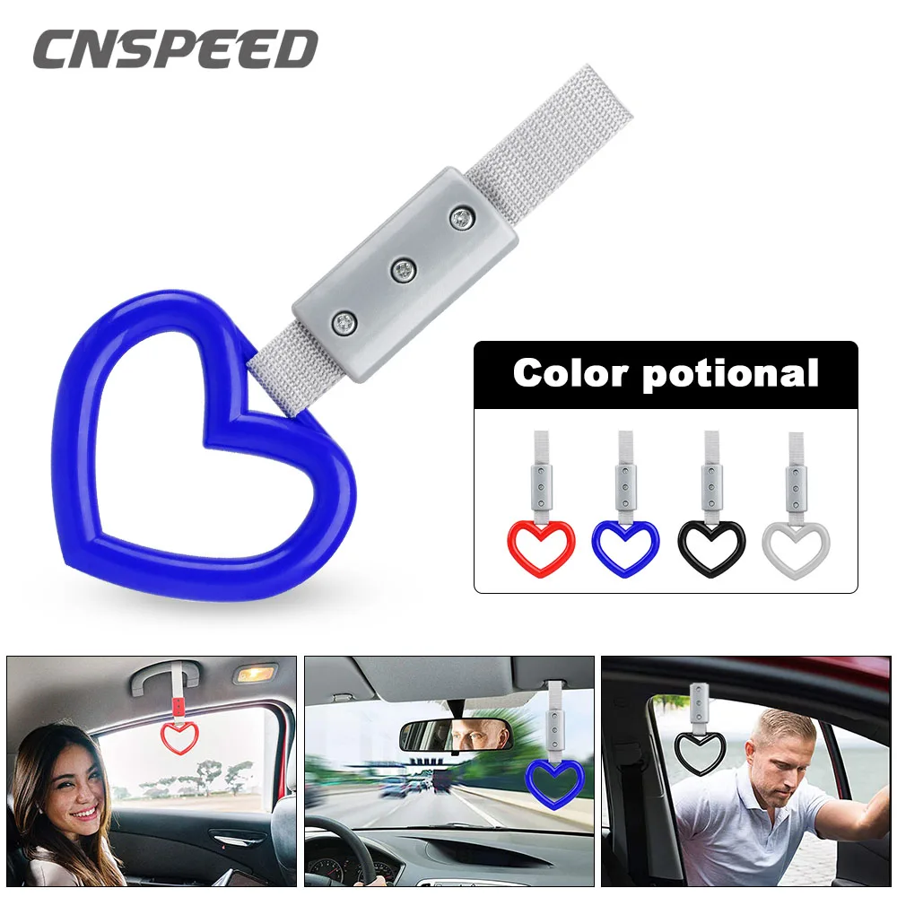 Car Styling Tsurikawa Ring Heart Train Bus Handle Hand Strap Drift Charm Strap Drift Auto Accessories Blue Red Black