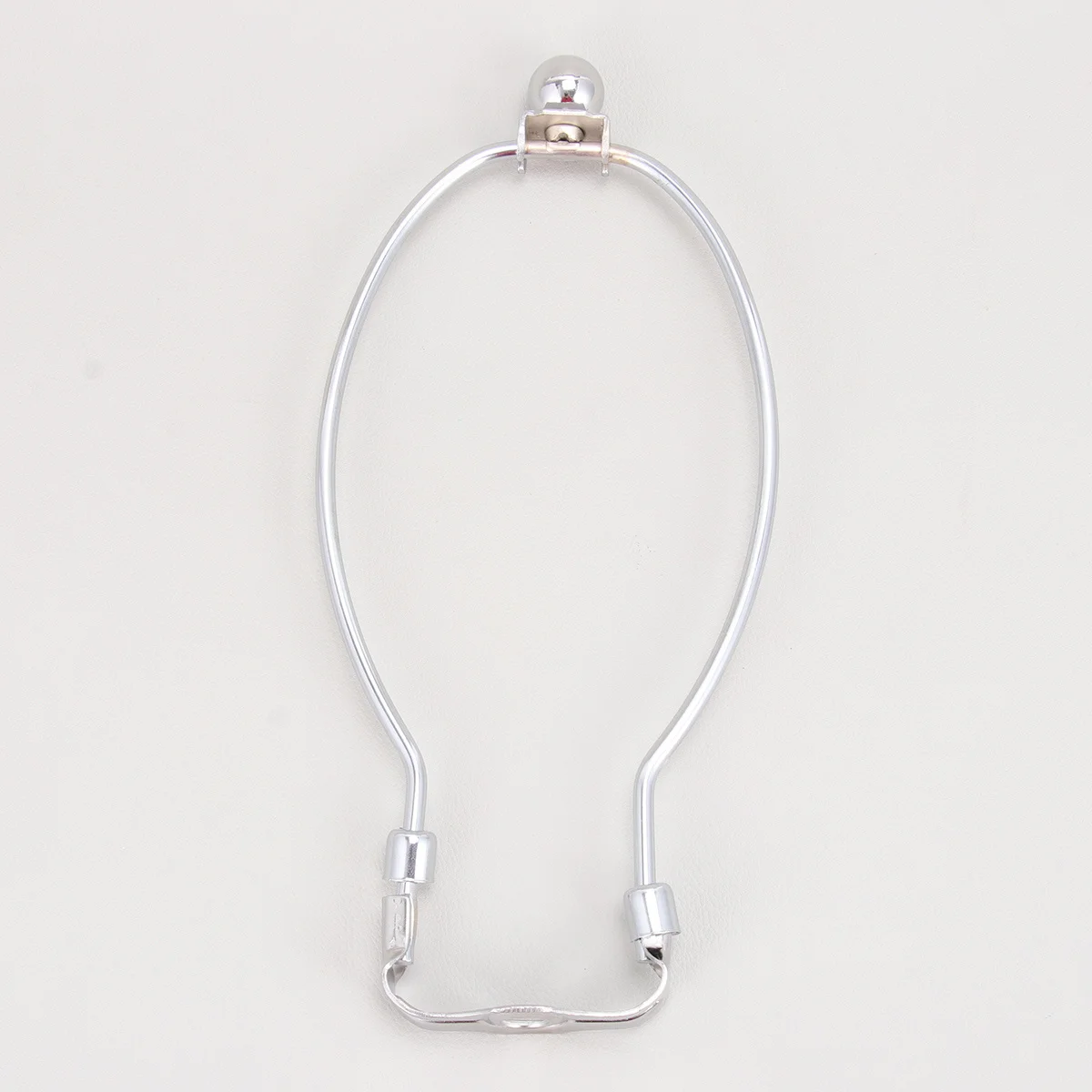 

3Pcs Heavy Duty Silver Lamp Harp Holder Polished Chrome Plated Metal Crystal Floor Table Lamp Shade Bracket for Contemporary