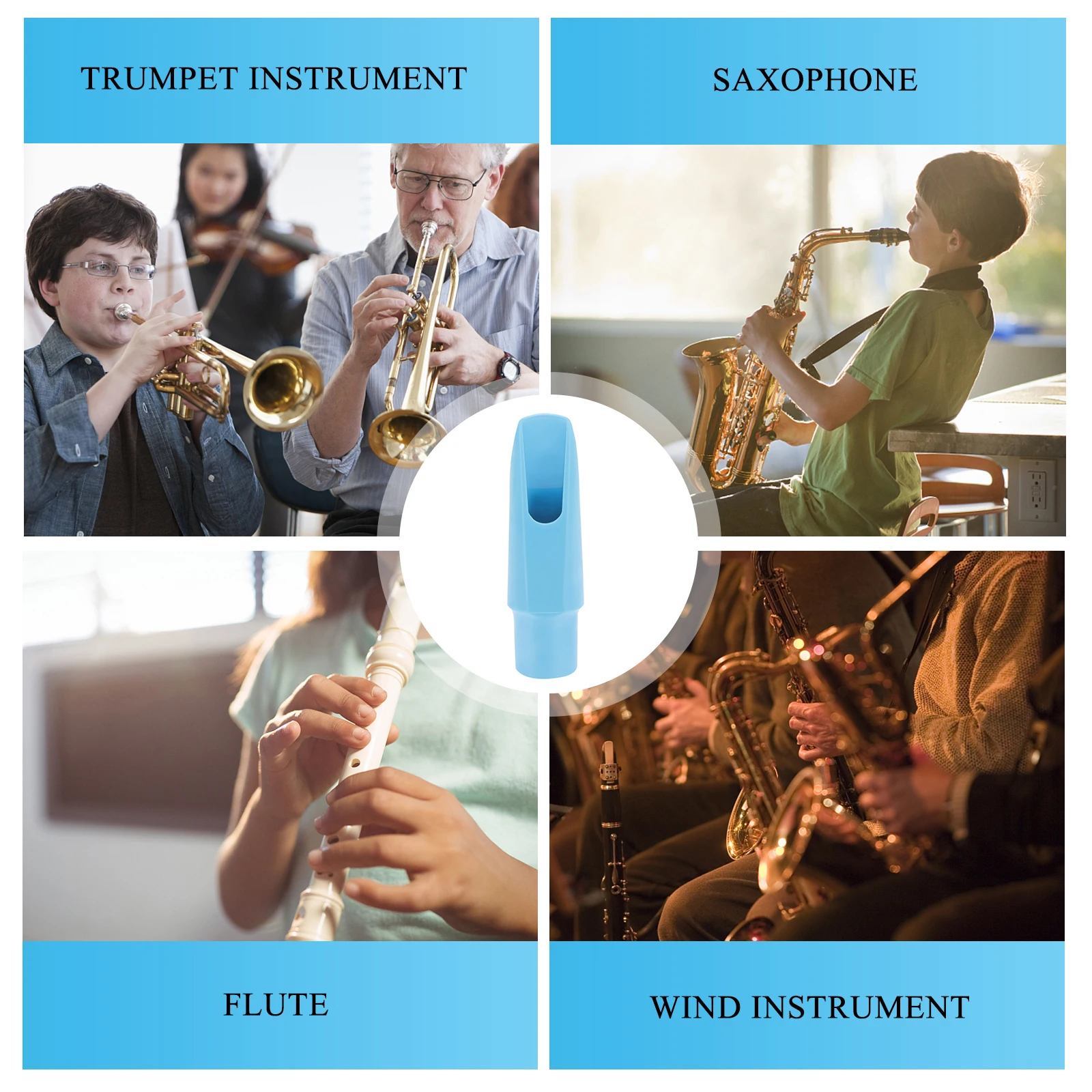 

ABS Alto Saxophone Mouthpiece Head Professional Durable ABS Material Easy Blow Saxophone Accessory Replacement Musical