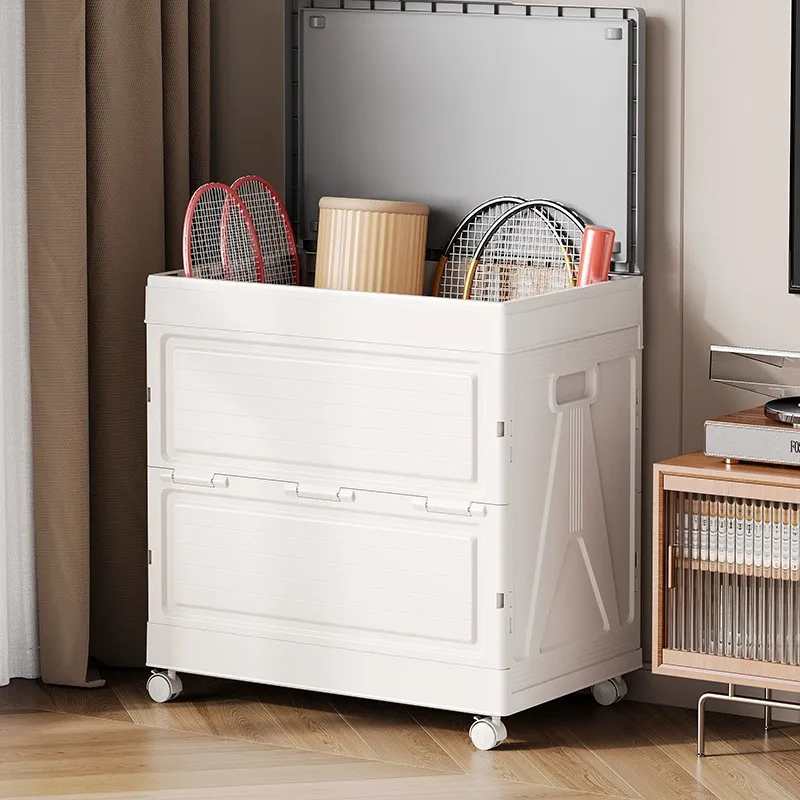 

Household Large Capacity Dustproof Multifunctional Folding Storage Box Clothes Organizer Toy Storage Cabinet Flip Storage Box