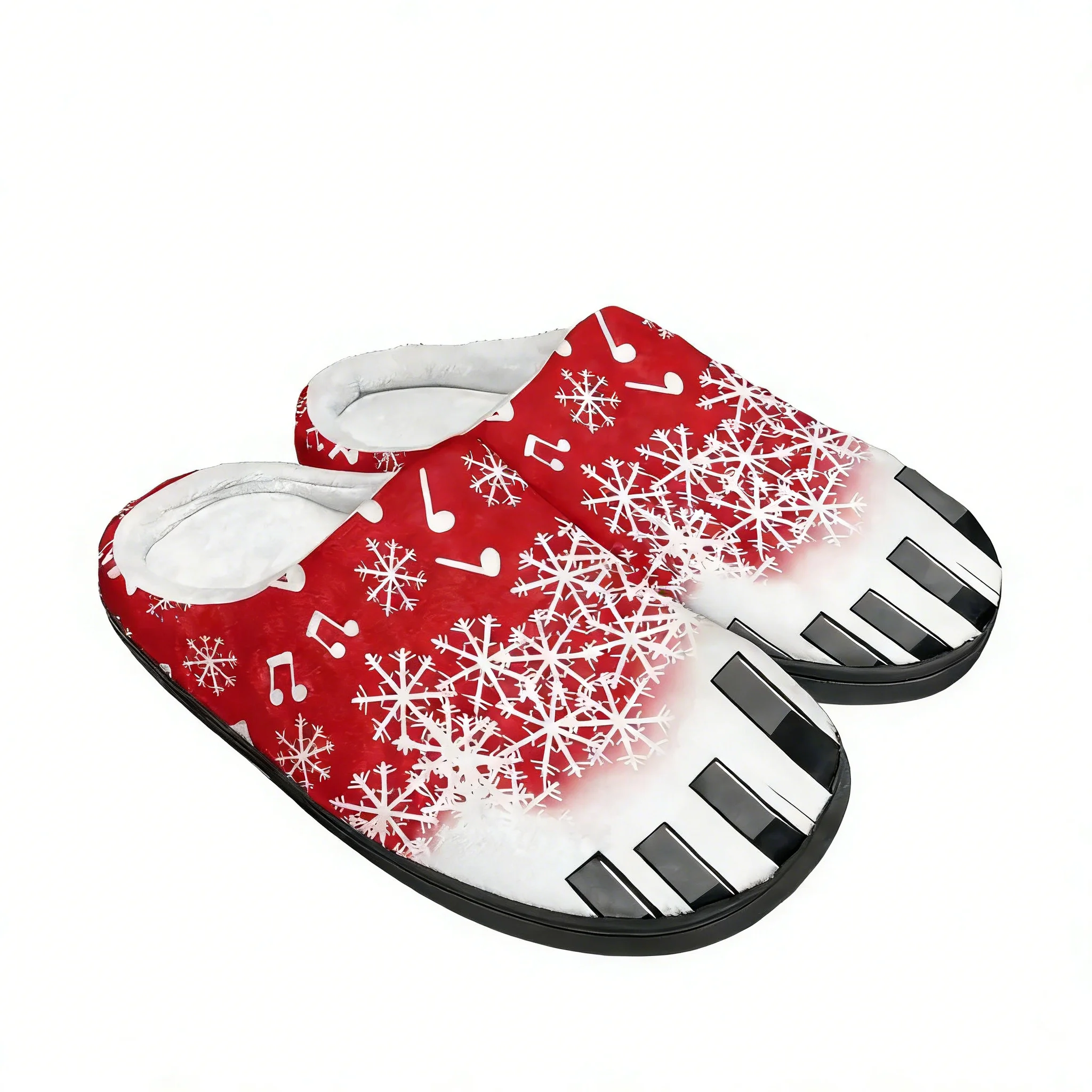 

2025 New Arrival Christmas Piano Keyboard Music Home Cotton Slippers Mens Womens Teenager Plush Bedroom Keep Warm Custom Slipper