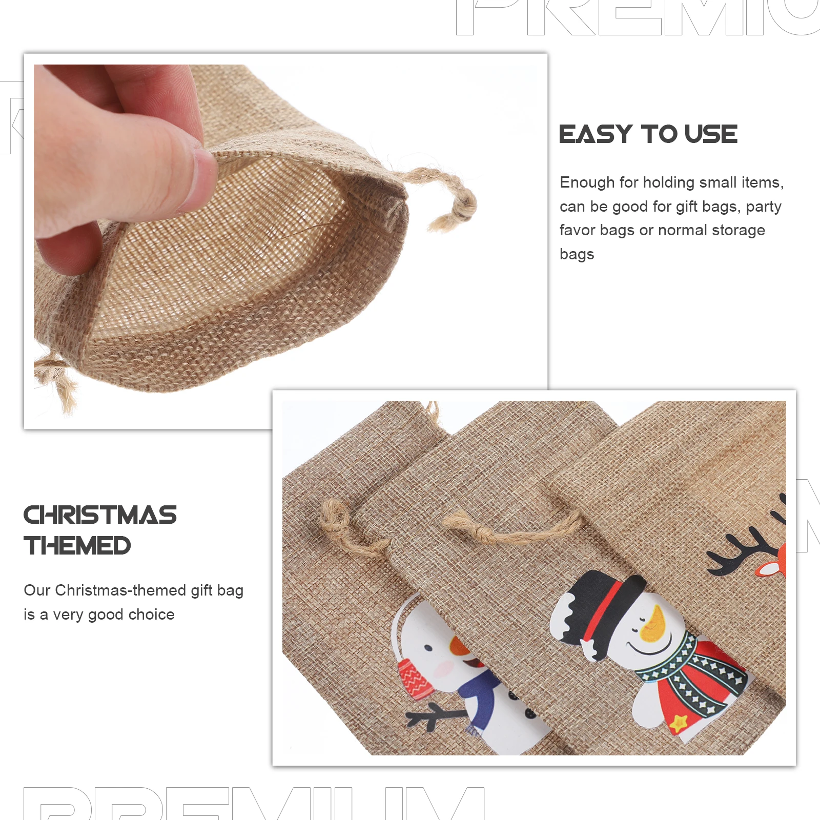 

1Set Christmas Drawstring Bag Gift Pouch Exquisite Workmanship Festive Party Supplies Candy Bags Candy Bags for Christmas