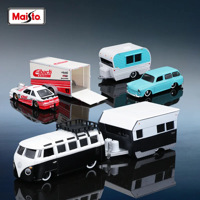 Maisto 1:64 Volkswagen 1993 Ford Blazer Chevrolet Brand collectible trailer die-cast precision model car Model collection gift