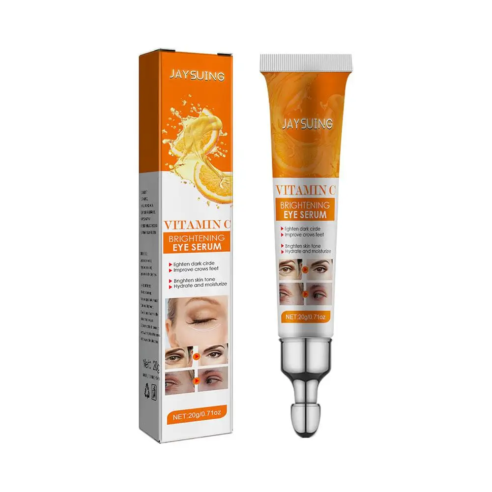 Crema para Ojos con vitamina C, blanqueamiento Anti ojeras, bajo suero, líneas de belleza suaves para ojos finos, reafirmante, cuidado de la piel, bolsas para ojos Z8T8