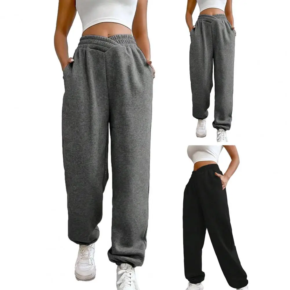 Wide Leg Pants For Women’S Sweatpants Straight Pants Bottom All-match Plain Fitness Joggers Travel Basic Pants 2024