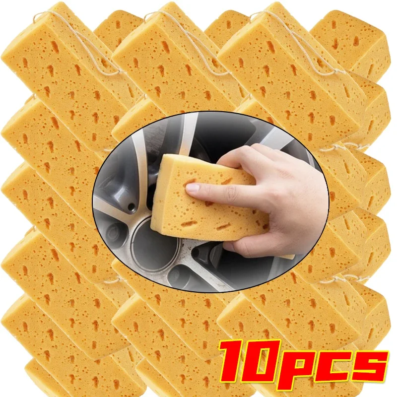 Car and Motorcycle Dedicated Honeycomb Sponge Brush Tire and Window Detail Cleaning Sponges Large Car Cleaning Sponge 1-10PCS
