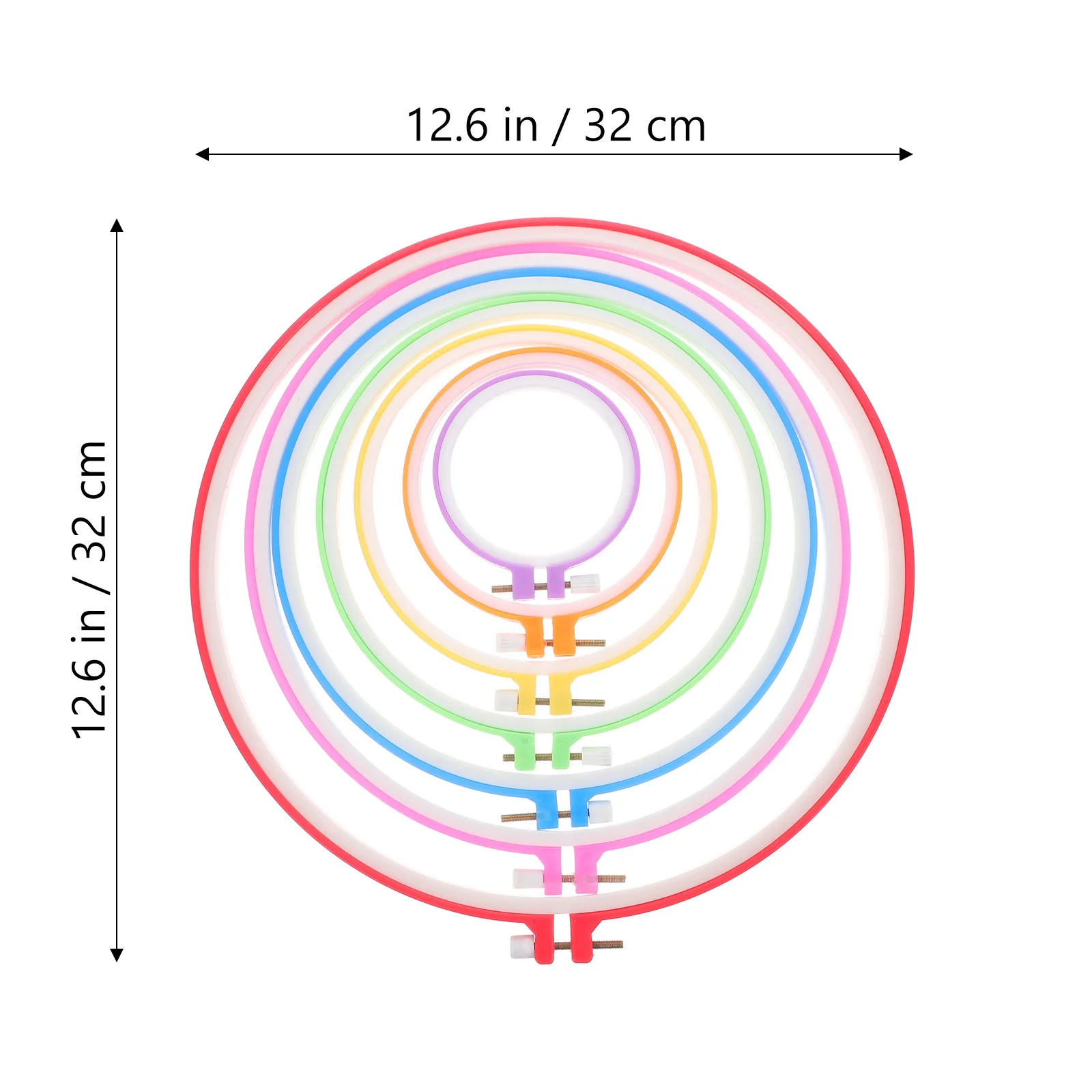 مجموعة أطواق التطريز المكونة من 7 قطع من المواد المميزة سهلة الاستخدام للغرز المتقاطعة والتطريز وحامل الغرز المتقاطعة #3