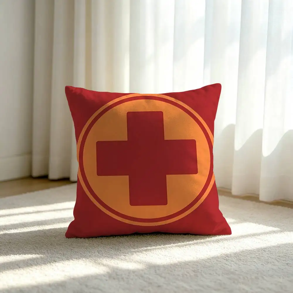 Game-T-tF2-Engineer-Explorer Red Blue TeamS Cool Customizable Square Pillowcases, Stylish And Soft, Perfect For Beds, Cars, An