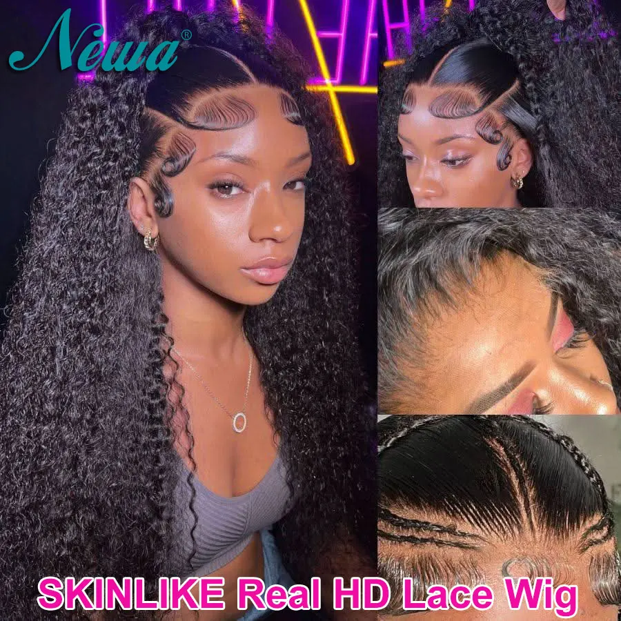 Newa Hair Skinlike Real HD Lace 13X6 Full Frontal Wig Curly Pre Plucked Glueless Ready Go Wigs 5x5 HD Lace Closure Wig For Women