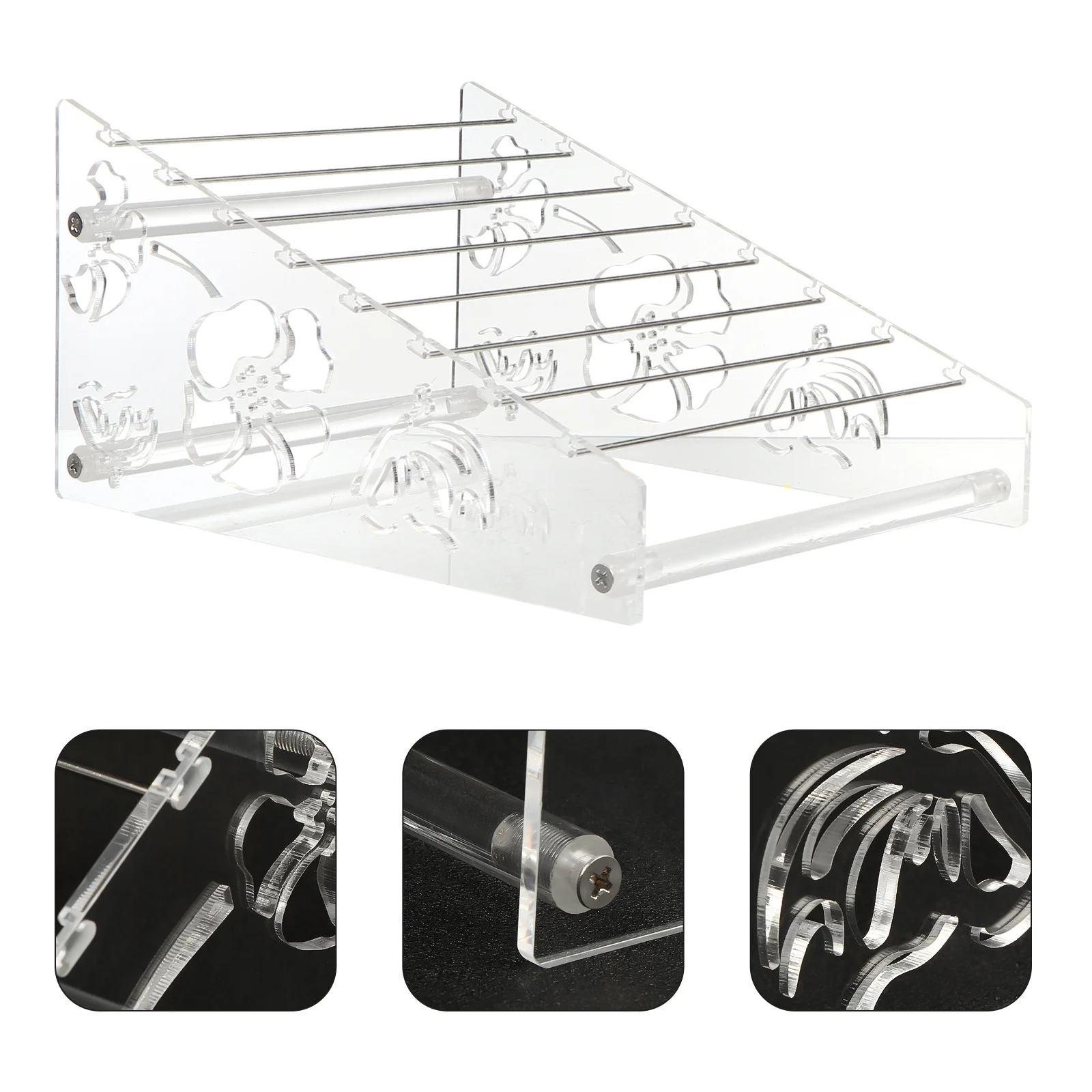 

1Pcs 8 Levels Acrylic Jewelry Holder Display Stand Transparent Rack for Bracelets Charms Beads Bangle Organizer Rack