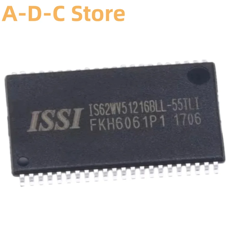 (5piece) IS62WV51216BLL-55TLI IS62WV51216BLL IS62WV51216 TSOP44 SRAM IC 512K×16 8Mbit Asynchronous Static Memory Chip