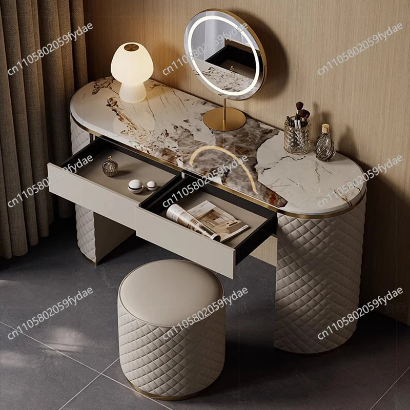 Modern Bedroom Vanity Table Chair Makeup Mirror Cabinet Dressing Table Luxury Organizer Wood Penteadeira Lounge Suite Furniture