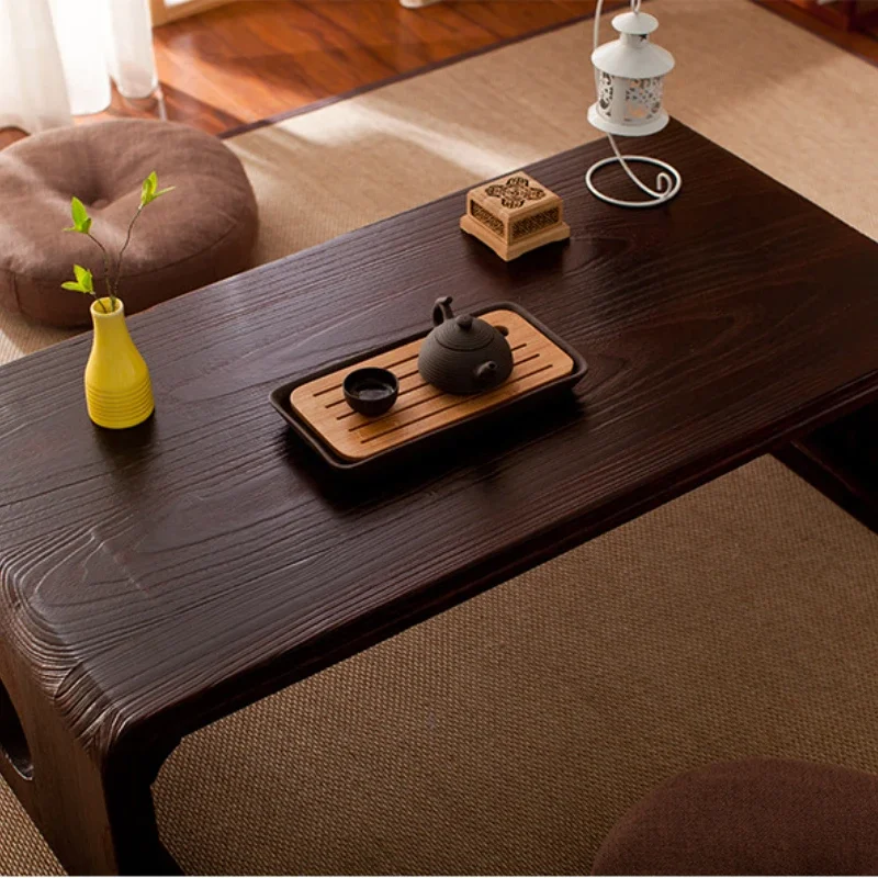 

Japanese Vintage Indoor Wood Furniture Asian Style Coffee Tea Living Room Low Table Rectangle 50*40cm Tatami Floor Table