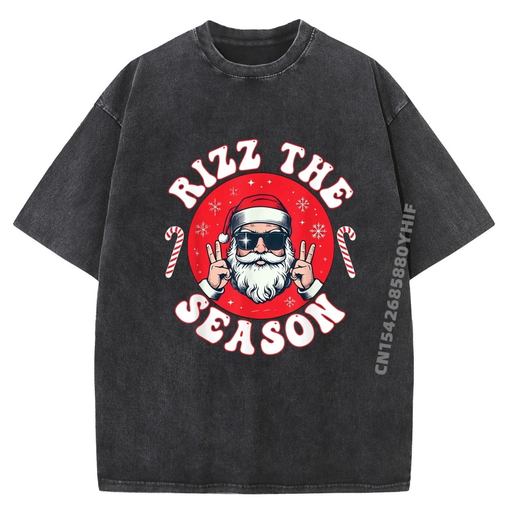 

Mens Tshirt Punk Rock Rizz The Season Mens Special Slogan Tees Graphic Tshirts Mens Breathable Washed Clothes