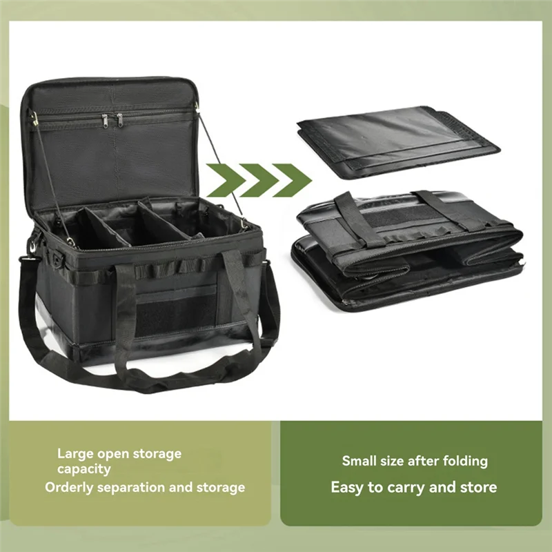 

ABVH-32L Camping Cooking Utensil Organizer Large Capacity Car Trunk Storage Bag Portable Camping Travel Tool Sundries Bag