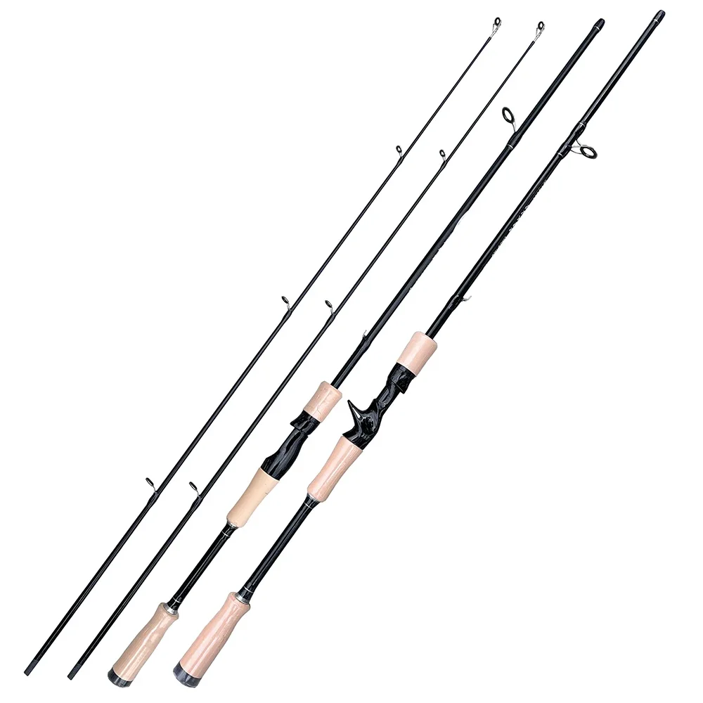 Ultralight Carbon Rods ML Spinning Casting Fishing Rods 2 Section Travel Lure Rod 1.8m 1.65m