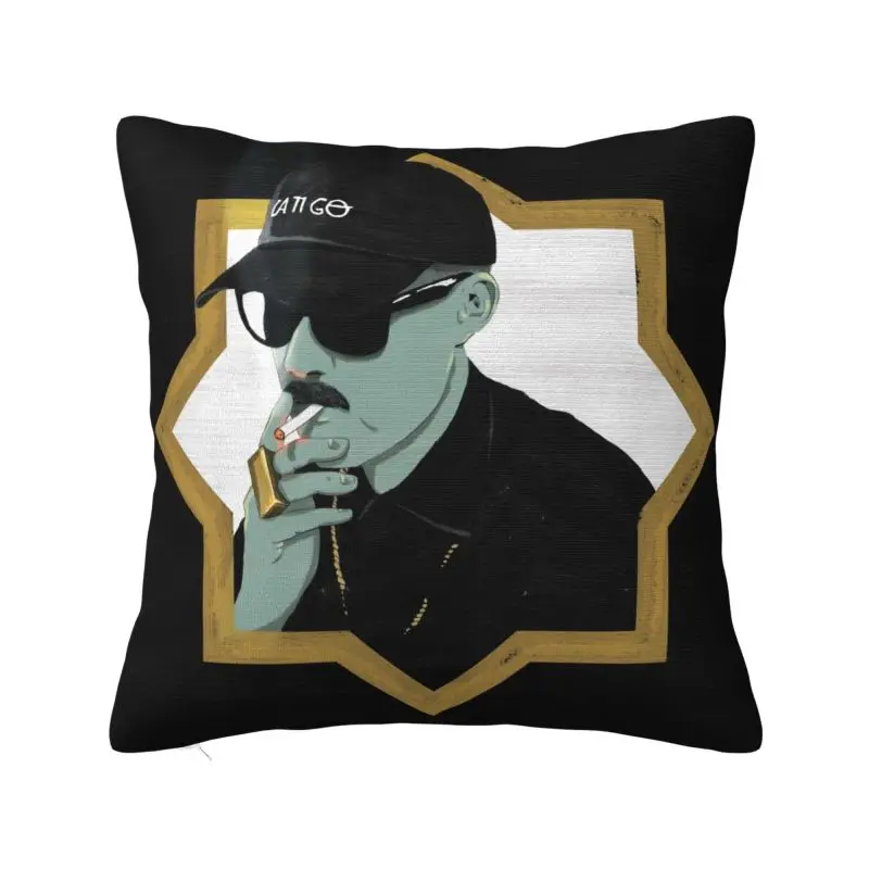 

Dellafuente Emblem Pillow Covers Home Decorative Fashion Spanish Rapper Outdoor Cushions Square Pillowcase