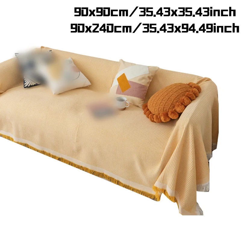 1PC Nordic Cotton Sofa Throw Blankets Outdoor Camping Picnic Large Blanket Leisure Relax Beach Towel White Travel Rug Tassels Li