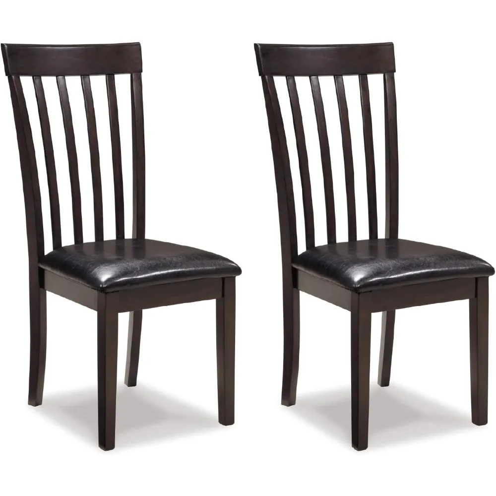 

Elegant Rake Back Dining Chairs, Set of 2, Rich Dark Brown