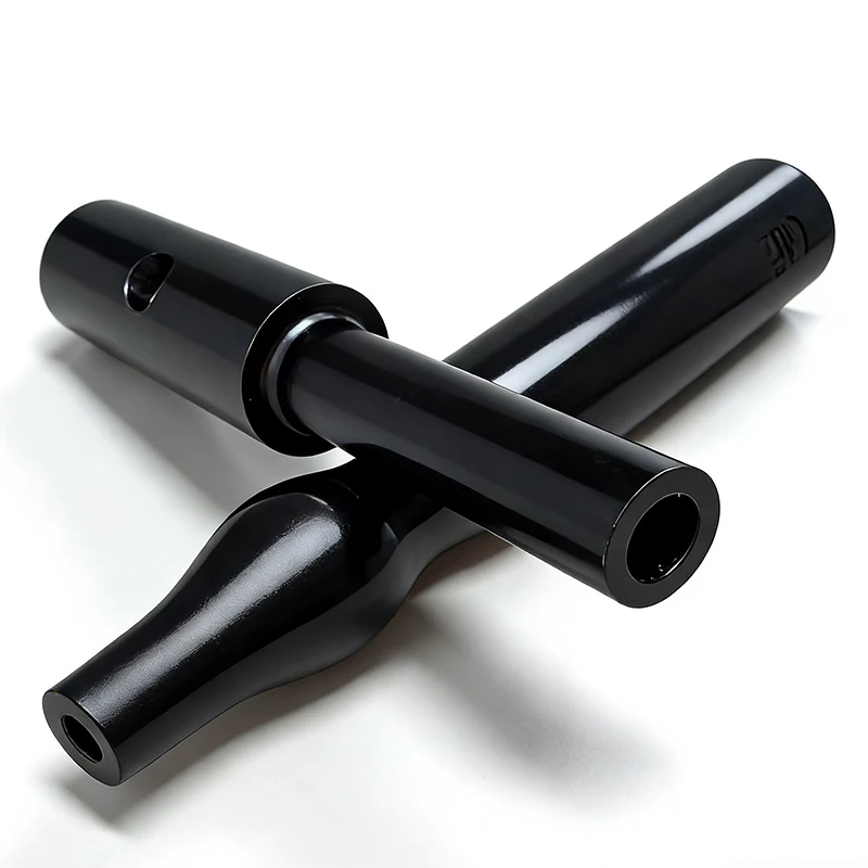 Custom CNC Turning Aluminum Hollow Tube Components Black Hard Anodizing Special Contoured Tubular Mechanical Parts