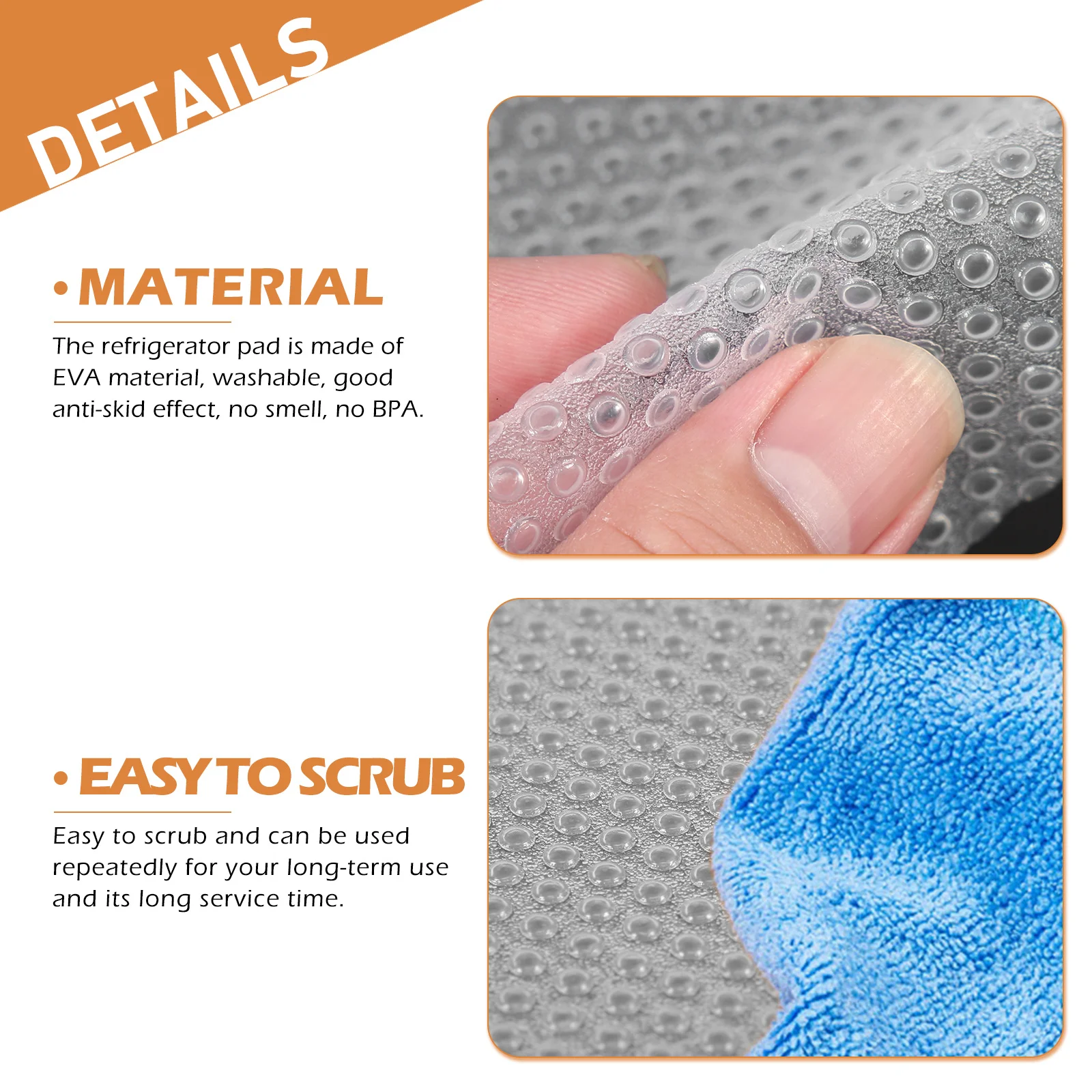 

9pcs Refrigerator Liner Mats Eva Waterproof Anti-Skid Shelf Liners For Kitchen Cabinet Freezer Drawer Storage Organizer Pad