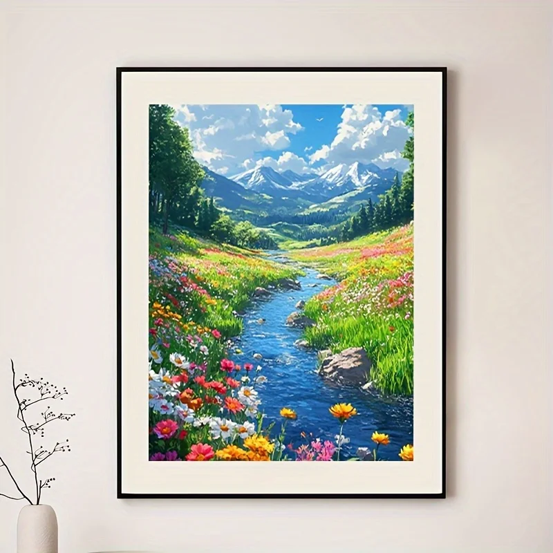 

500/1000/1200/2000PCS Puzzles Flower Bushes and Streams Jigsaw Toys for Entertainment Suitable for Beginners Modern Home Decor