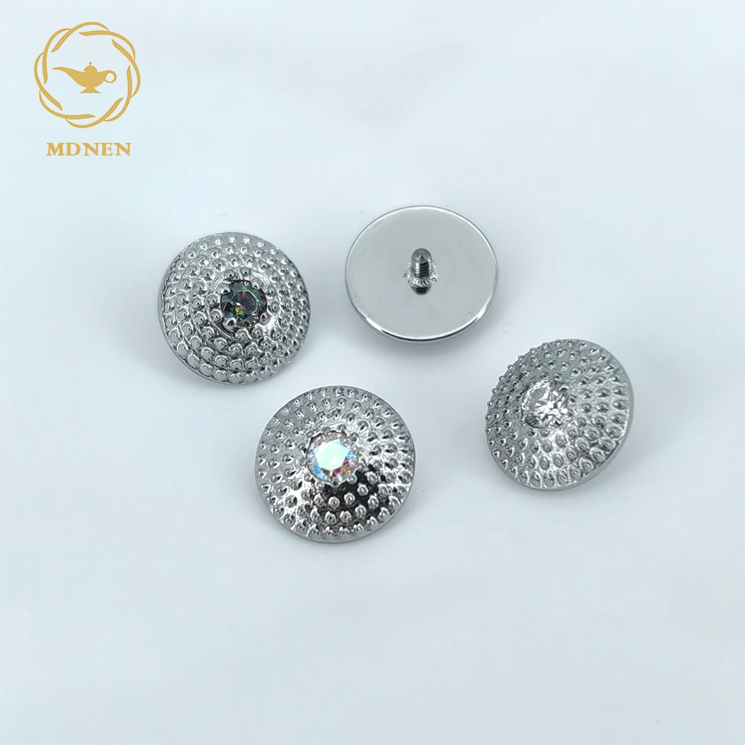 MDNEN ASTM F136 Titanium Internally Threaded Zircon Inlay Shield Anchor Top for Labret Boby Piercing Bases Jewelry