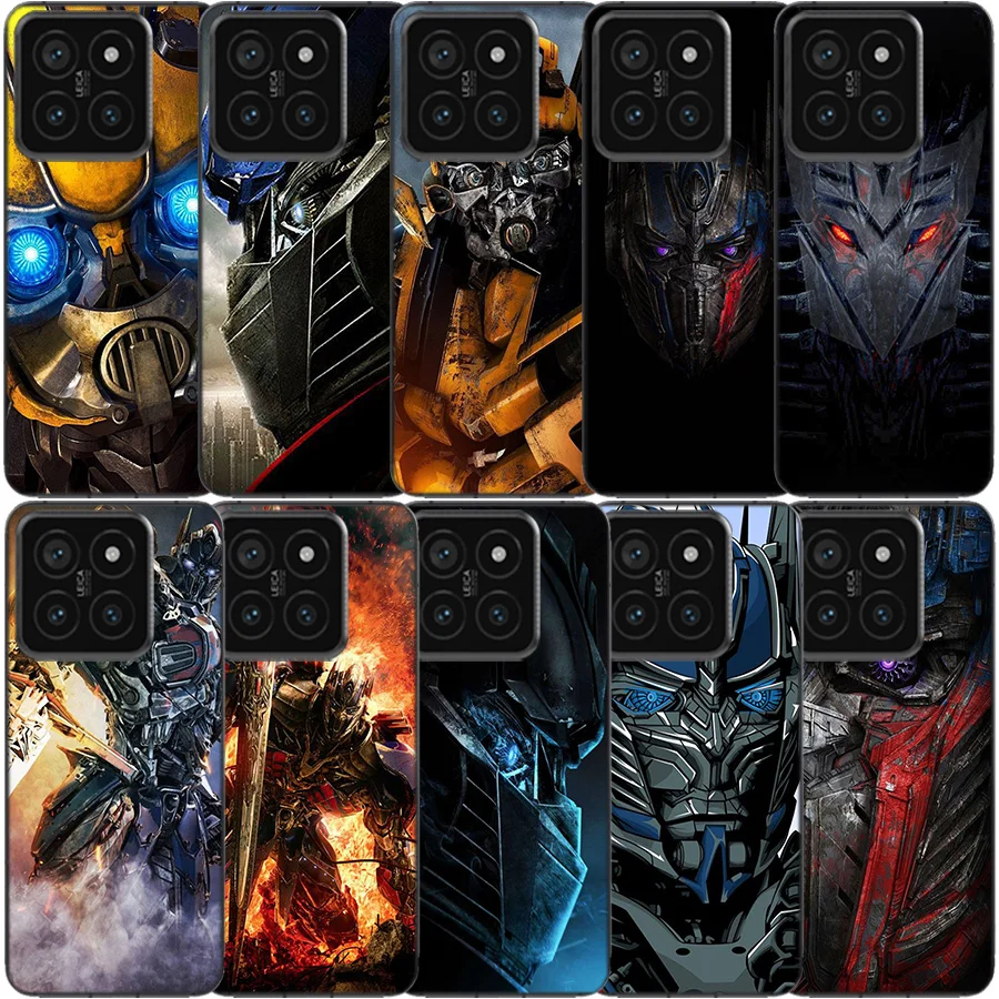 Transformers Bumblebee Clear Phone Case For Xiaomi Mi 13 12 12T 11 11T 10 10T Pro 11i 9 9T 8 Lite CC9E A3 A2 TPU Pattern Soft Fu