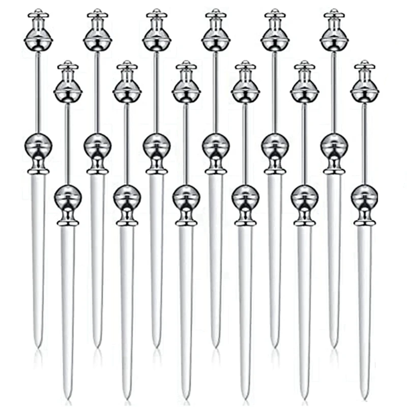 12 Pieces Letter Opener Metal Letter Opener Envelope Opener Knife Beadable Letter Opener( Not Included Beads)-AT81