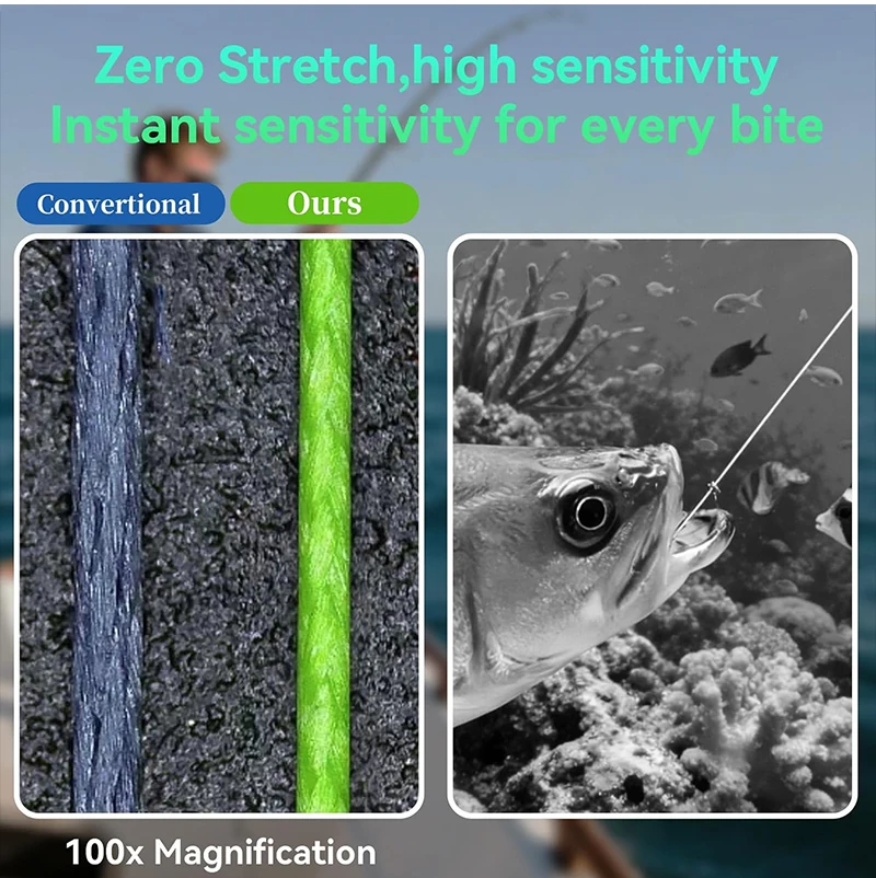 MATEER 12-fach geflochtene Angelschnur, 300/500/1000m, Multifilament, superstark, Japan X12 PE-Schnur, Salzwasser-Angelschnur, Pesca – Detail 4