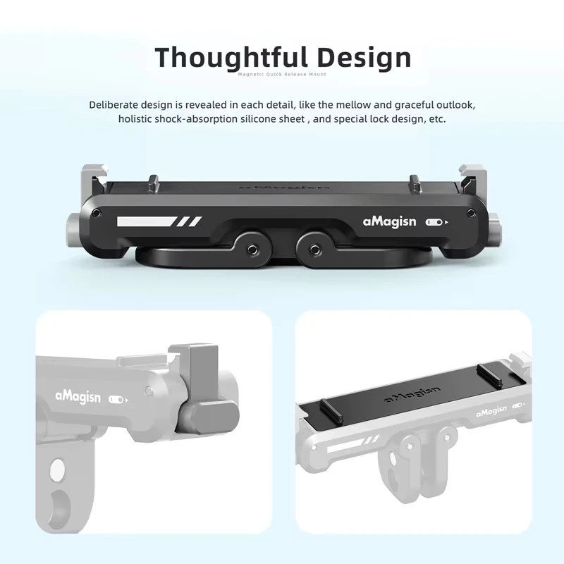 جديد المغناطيسي الإفراج السريع جبل ل Insta360 GO3S GO3 للصدمات طوي محول تركيب آمن المفاجئة على قاعدة التثبيت الملحقات #6