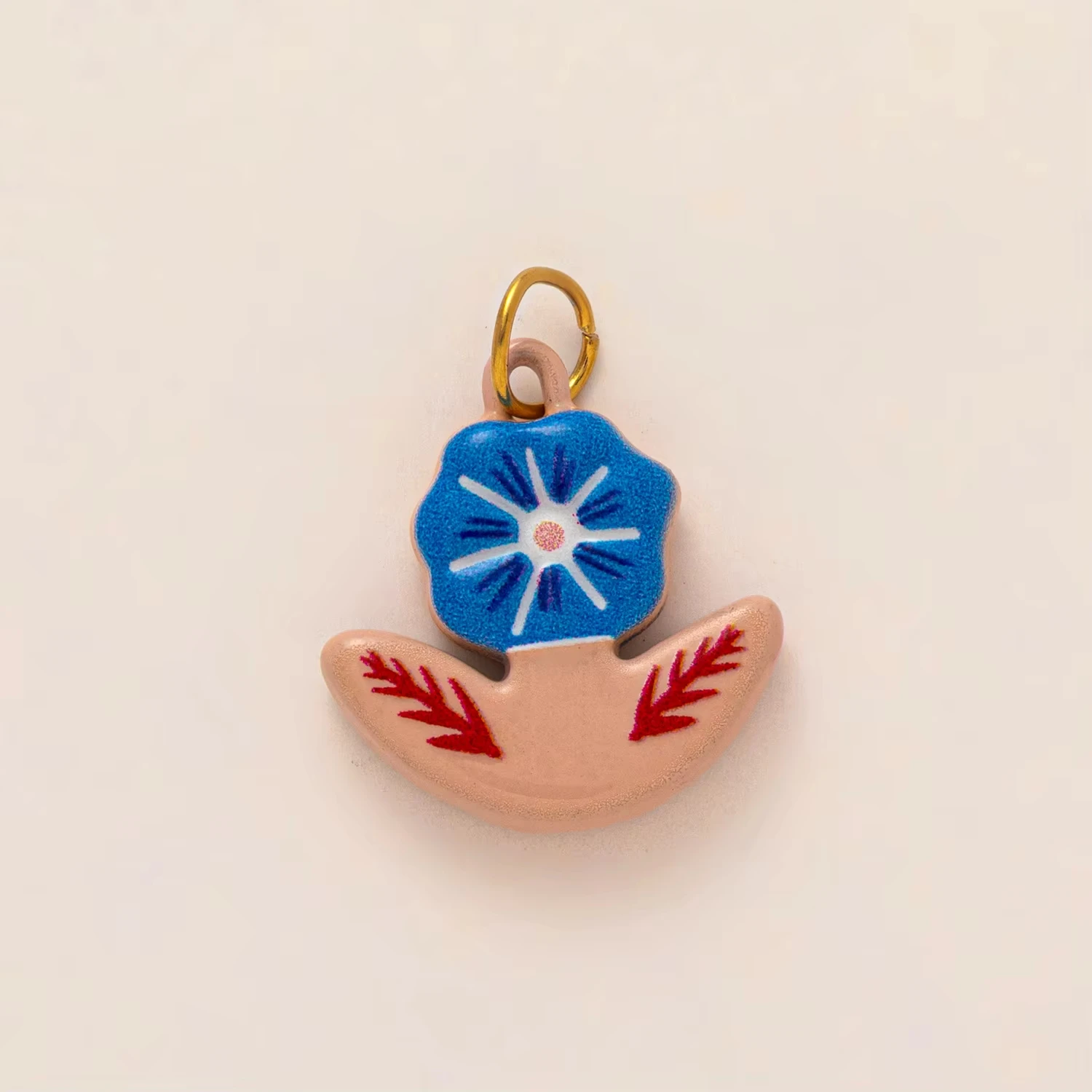 Edelstahl Charm Vogel Blume Anhänger Zubehör DIY Charm Halskette vergoldet – Detail 4