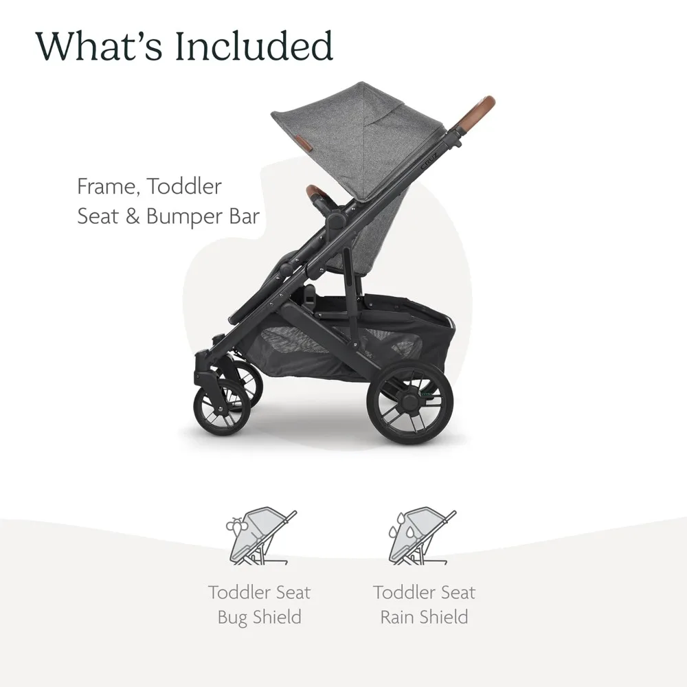 Stroller/Full-Featured Stroller with Travel System Capabilities/Toddler Seat, Bumper Bar, Bug Shield