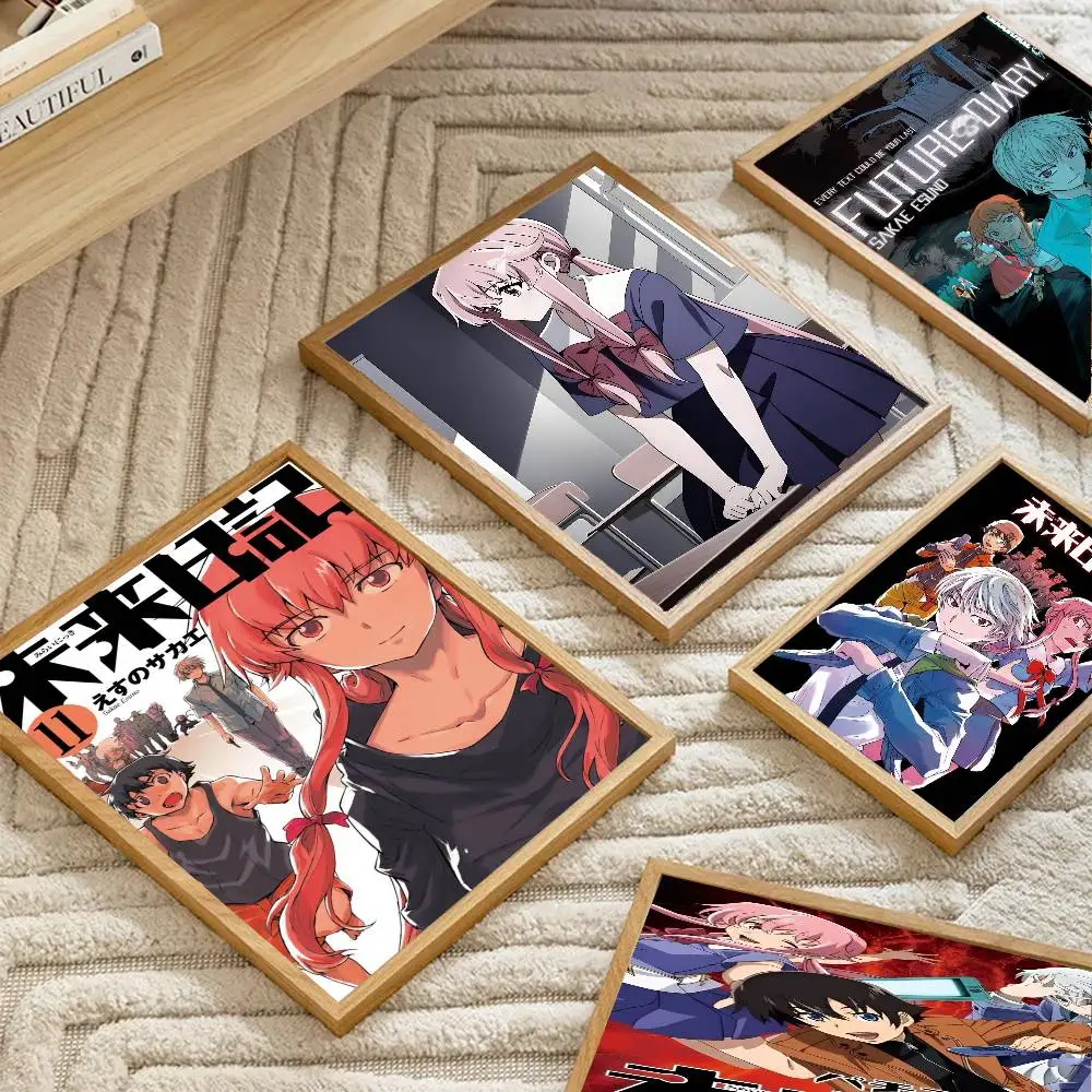 Anime F-Future Diary Poster Art Sticky Wall Waterproof Home Living Room Bedroom Bar Aesthetic Decoration
