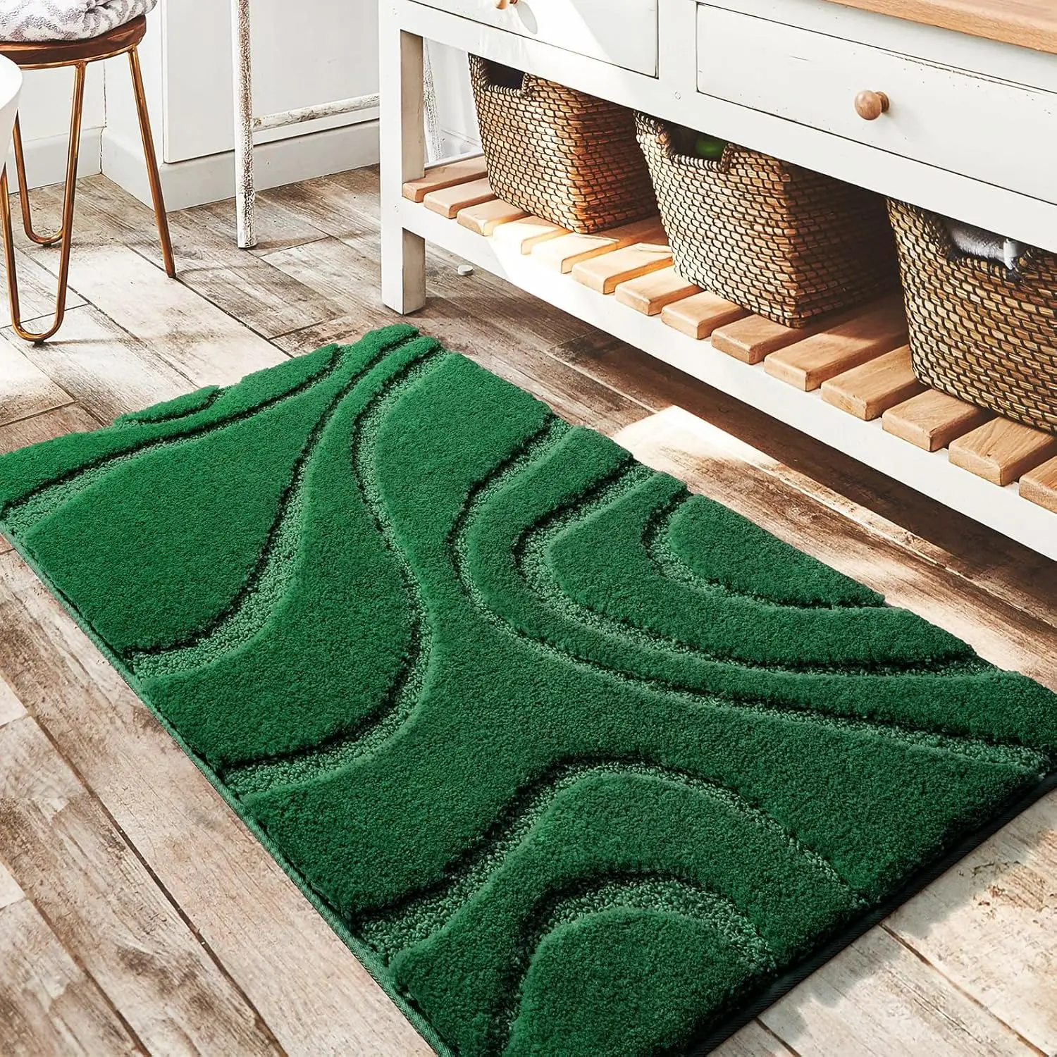 

Bathroom Rugs Mat, Soft Plush Shaggy Microfiber Bath Rug, Non Slip Bath Mats for Bathroom Floor, Machine Washable Absor