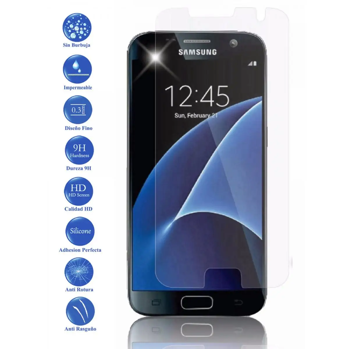 9H tempered glass screen Protector for Samsung Galaxy S7 G930