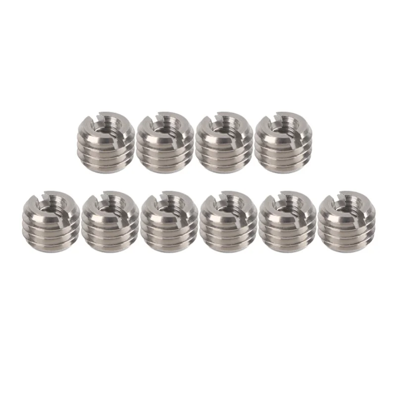 10pcs Female M4x0.7 Male M8x1.25 Thread 6mm Reducing Nut Stainless Steel For Aviation Automobiles Steam Turbines