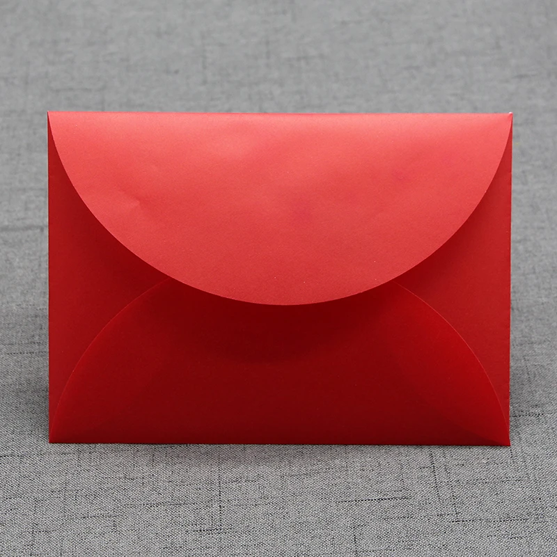 50pcs/lot Blank Transparent Wedding Invitation Envelope Colored Translucent Sulfuric Acid Envelopes for Letters Postcards Gift