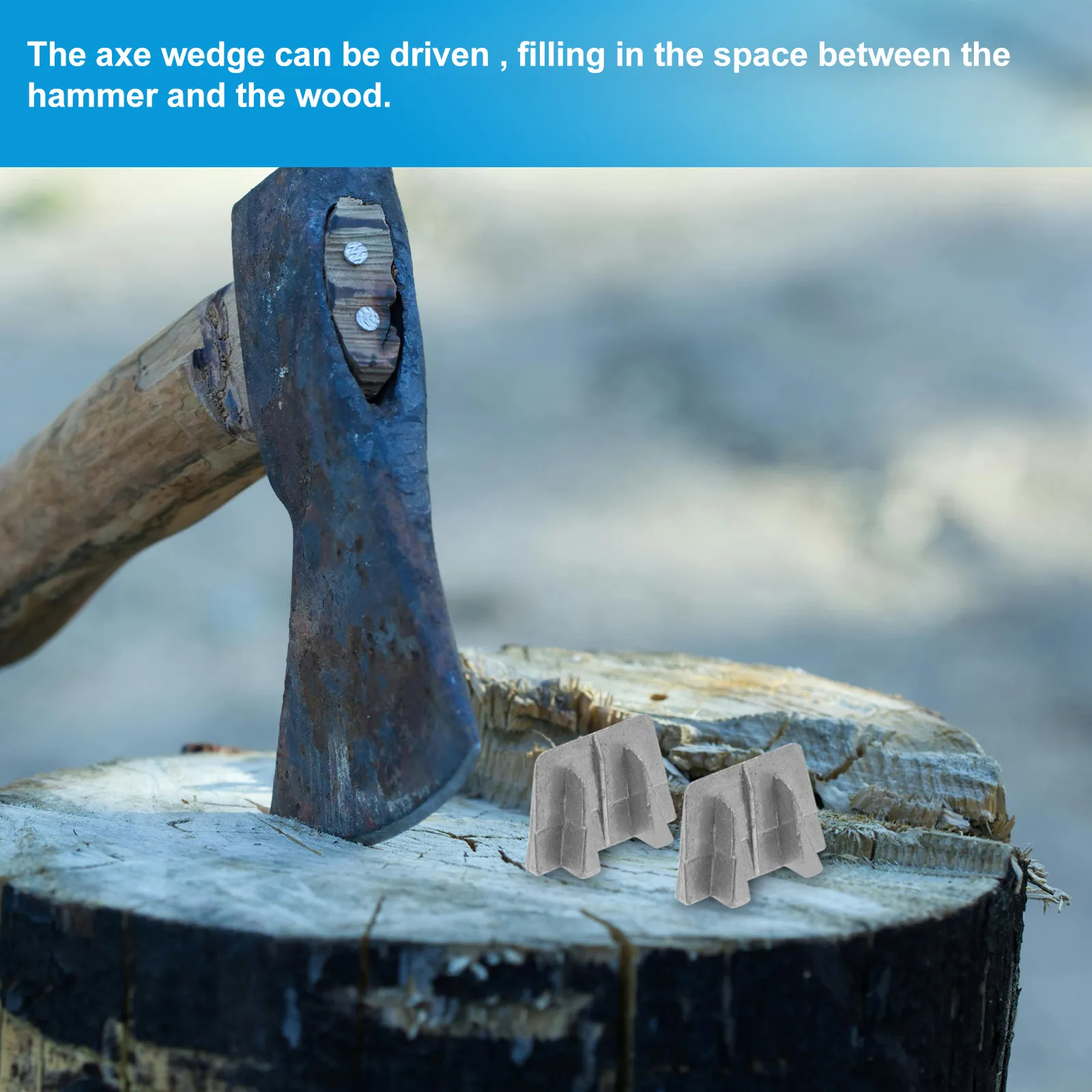 

5 шт. алюминиевых клиновидных вставок для усиления рукоятки топора, сменные металлические элементы для ремонта и установки, аксессуар для топора