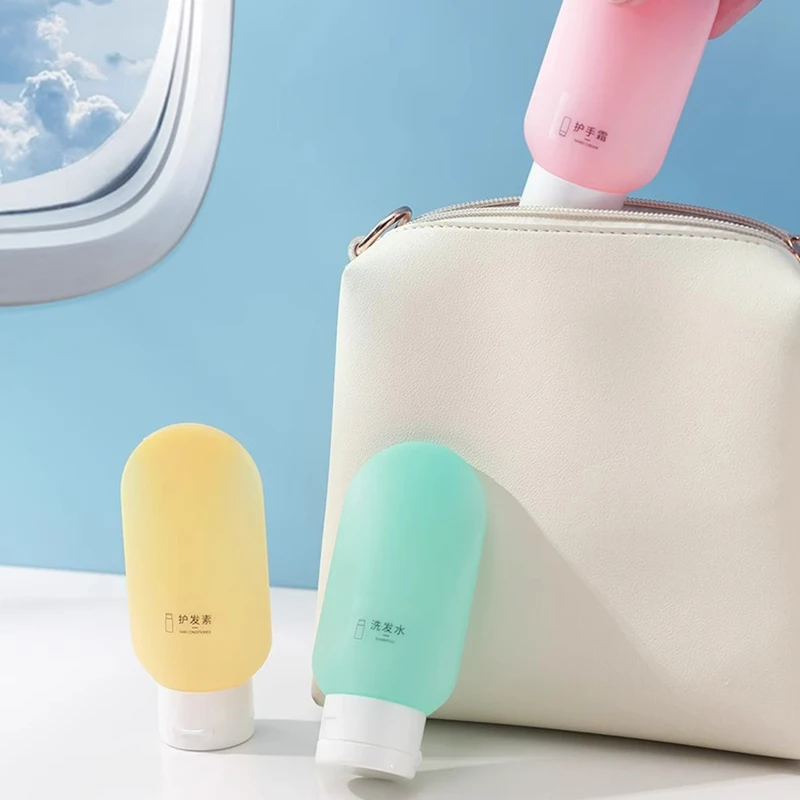 3 قطعة/المجموعة إعادة الملء زجاجة 60 مللي لينة غسول الحاويات أنبوبة ضغط زجاجة فارغة المحمولة السفر زجاجة شامبو #6