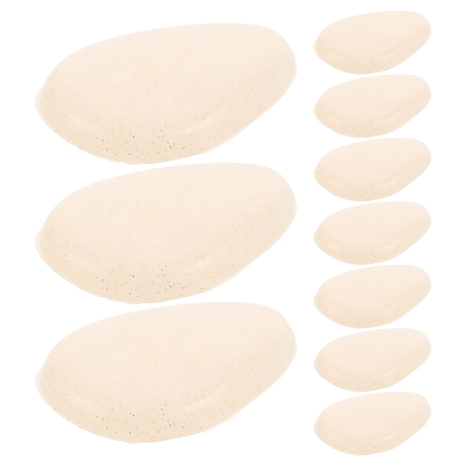 

10pcs Clear Silicone Powder Puff Washable Reusable Makeup Applicator For Liquid Foundation Cream Blush Teardrop Shape Easy Clean